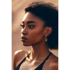 Otis Jaxon London Women's Curled Sterling Silver Abstract Drop Earrings in Gold Gold One Size Otis Jaxon London Women's Curled Sterling Silver Abstract Drop Earrings in Gold Gold One Size