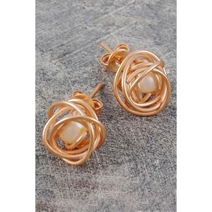 Otis Jaxon London Women's White Caged Pearl Sterling Silver Stud Earrings in Rose Gold Rose Gold One Size Otis Jaxon London Women's White Caged Pearl Sterling Silver Stud Earrings in Rose Gold Rose Gold One Size