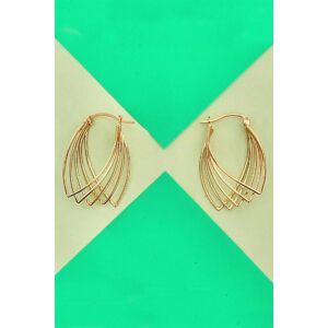 Otis Jaxon London Women's Multi Wire Overlapping Sterling Silver Hoop Earrings in Gold Gold One Size Otis Jaxon London Women's Multi Wire Overlapping Sterling Silver Hoop Earrings in Gold Gold One Size