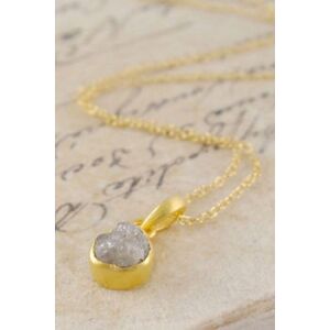 Otis Jaxon London Women's Rough Diamond Sterling Silver April Birthstone Necklace in Gold Gold One Size Otis Jaxon London Women's Rough Diamond Sterling Silver April Birthstone Necklace in Gold Gold One Size