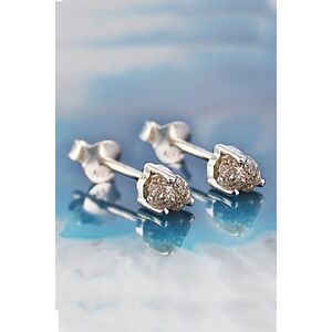 Otis Jaxon London Women's Tiny Sterling Silver Raw Diamond April Birthstone Stud Earrings Silver One Size Otis Jaxon London Women's Tiny Sterling Silver Raw Diamond April Birthstone Stud Earrings Silver One Size