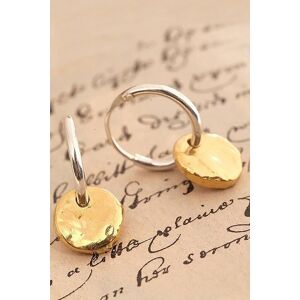 Otis Jaxon London Women's Sterling Silver Organic Charm Hoop Earrings in Gold Gold One Size Otis Jaxon London Women's Sterling Silver Organic Charm Hoop Earrings in Gold Gold One Size