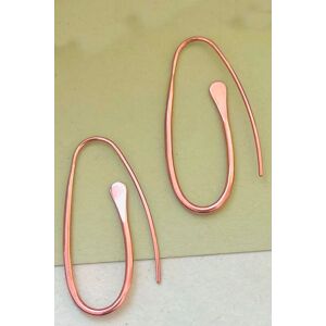 Otis Jaxon London Women's Oval Paperclip Sterling Silver Drop Earrings in Rose Gold Rose Gold One Size Otis Jaxon London Women's Oval Paperclip Sterling Silver Drop Earrings in Rose Gold Rose Gold One Size