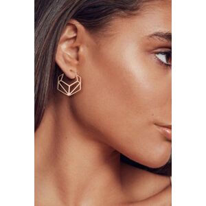 Otis Jaxon London Women's Hexagonal Geometric Sterling Silver Hoop Earrings in Rose Gold Rose Gold One Size Otis Jaxon London Women's Hexagonal Geometric Sterling Silver Hoop Earrings in Rose Gold Rose Gold One Size
