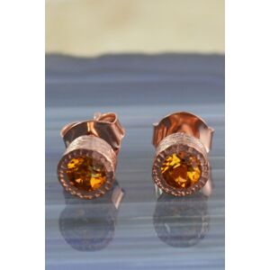 Otis Jaxon London Women's Citrine Sterling Silver November Birthstone Stud Earrings in Rose Gold Rose Gold One Size Otis Jaxon London Women's Citrine Sterling Silver November Birthstone Stud Earrings in Rose Gold Rose Gold One Size