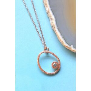 Otis Jaxon London Women's White Topaz Oval Sterling Silver November Birthstone Necklace in Rose Gold Rose Gold One Size Otis Jaxon London Women's White Topaz Oval Sterling Silver November Birthstone Necklace in Rose Gold Rose Gold One Size