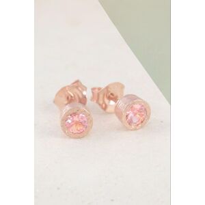 Otis Jaxon London Women's Pink Tourmaline Sterling Silver October Birthstone Stud Earrings in Rose Gold Rose Gold One Size Otis Jaxon London Women's Pink Tourmaline Sterling Silver October Birthstone Stud Earrings in Rose Gold Rose Gold One Size