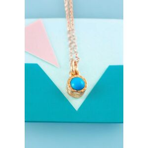 Otis Jaxon London Women's Turquoise Sterling Silver December Birthstone Pendant Necklace in Rose Gold Rose Gold One Size Otis Jaxon London Women's Turquoise Sterling Silver December Birthstone Pendant Necklace in Rose Gold Rose Gold One Size