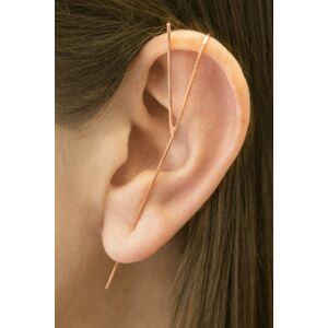 Otis Jaxon London Women's Single Sterling Silver Bar Ear Cuff Earrings in Rose Gold Size: Small Rose Gold S Otis Jaxon London Women's Single Sterling Silver Bar Ear Cuff Earrings in Rose Gold Size: Small Rose Gold S