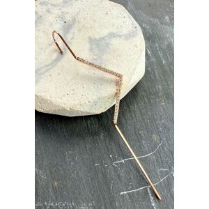 Otis Jaxon London Single Silver Zig Zag White Topaz Ear Cuff Earring in Rose Gold Size: Small Rose Gold S Otis Jaxon London Single Silver Zig Zag White Topaz Ear Cuff Earring in Rose Gold Size: Small Rose Gold S