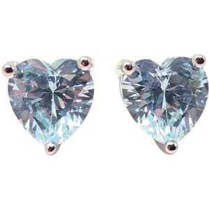 Harfi Women's Blue Topaz Heart Sterling Silver Stud Gemstone Earrings Blue One Size Harfi Women's Blue Topaz Heart Sterling Silver Stud Gemstone Earrings Blue One Size