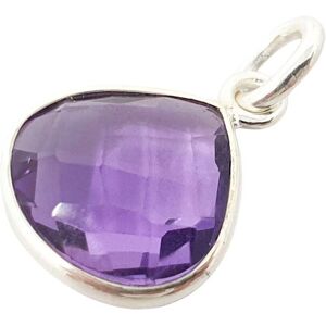 Harfi Women's Amethyst February Birthstone Silver Heart Pendant in Purple Purple One Size Harfi Women's Amethyst February Birthstone Silver Heart Pendant in Purple Purple One Size