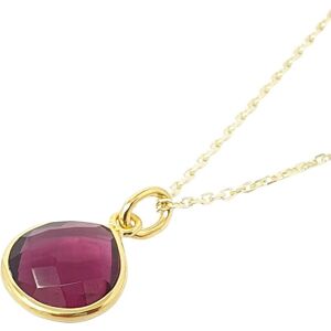 Harfi Women's Ruby July Birthstone Gold Plated Pendant Charm Necklace in Red Size: 18 inches Red 18 inches Harfi Women's Ruby July Birthstone Gold Plated Pendant Charm Necklace in Red Size: 18 inches Red 18 inches