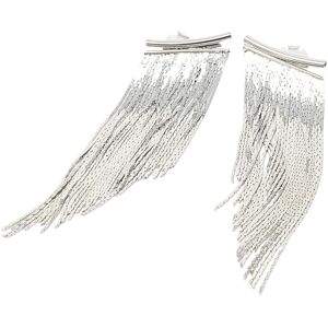 Harfi Women's Statement Silver Waterfall Party Tassel Earrings in Gold Gold One Size Harfi Women's Statement Silver Waterfall Party Tassel Earrings in Gold Gold One Size