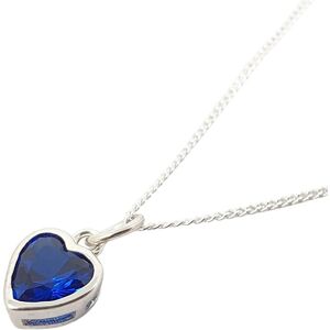 Harfi Women's Mini Heart Sapphire September Birthstone Necklace in Blue Size: 18 inches Blue 18 inches Harfi Women's Mini Heart Sapphire September Birthstone Necklace in Blue Size: 18 inches Blue 18 inches