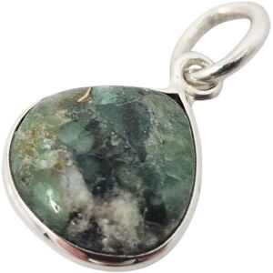 Harfi Women's Silver Emerald May Birthstone Heart Charm Pendant in Green Green One Size Harfi Women's Silver Emerald May Birthstone Heart Charm Pendant in Green Green One Size