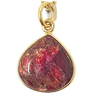 Harfi Women's Gold Vermeil Round Garnet Garnet January Birthstone Bezel Pendant Gold One Size Harfi Women's Gold Vermeil Round Garnet Garnet January Birthstone Bezel Pendant Gold One Size