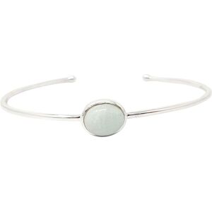 Harfi Women's March Birthstone Aquamarine Minimalist Silver Bangle in Gold Gold One Size Harfi Women's March Birthstone Aquamarine Minimalist Silver Bangle in Gold Gold One Size