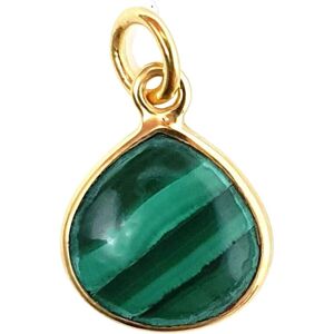 Harfi Women's Gold Vermeil Round Malachite Gemstone Crystal Bezel Pendant Gold One Size Harfi Women's Gold Vermeil Round Malachite Gemstone Crystal Bezel Pendant Gold One Size