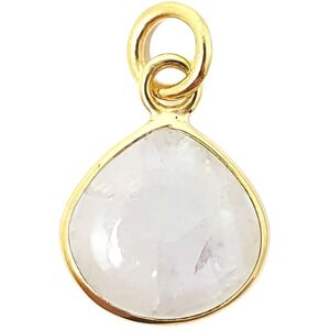 Harfi Women's Gold Vermeil Round Moonstone June Birthstone Bezel Pendant Gold One Size Harfi Women's Gold Vermeil Round Moonstone June Birthstone Bezel Pendant Gold One Size