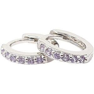 Harfi Women's Alexandrite June Birthstone Small Silver Huggie Hoops in Purple Purple One Size Harfi Women's Alexandrite June Birthstone Small Silver Huggie Hoops in Purple Purple One Size