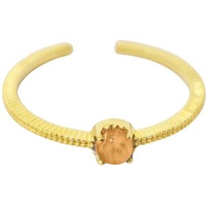Harfi Women's Citrine One Size Fits All November Birthstone Ring in Gold Gold One Size Harfi Women's Citrine One Size Fits All November Birthstone Ring in Gold Gold One Size
