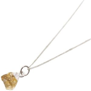 Harfi Women's Sterling Silver Raw Citrine November Birthstone Necklace Size: 18 inches Silver 18 inches Harfi Women's Sterling Silver Raw Citrine November Birthstone Necklace Size: 18 inches Silver 18 inches