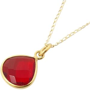 Harfi Women's Garnet January Birthstone Pendant Charm Necklace in Gold Size: 18 inches Gold 18 inches Harfi Women's Garnet January Birthstone Pendant Charm Necklace in Gold Size: 18 inches Gold 18 inches