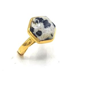 Harfi Women's Rose Gold Vermeil Opal & Turquoise Gemstone Ring Gold One Size Harfi Women's Rose Gold Vermeil Opal & Turquoise Gemstone Ring Gold One Size