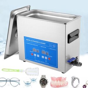 Hinsinc Ultrasonic Cleaner Timer-7L Watch Jewellery Coins Cleaning Machine in Silver Silver Hinsinc Ultrasonic Cleaner Timer-7L Watch Jewellery Coins Cleaning Machine in Silver Silver