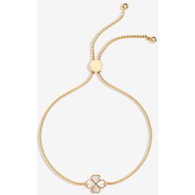 Jon Richard Women's Gold Plated & Mother Of Pearl Enamel Heart Clover Toggle Bracelet Gold One Size Jon Richard Women's Gold Plated & Mother Of Pearl Enamel Heart Clover Toggle Bracelet Gold One Size