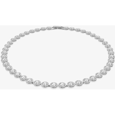 Swarovski Women's Angelic All Round Crystal Necklace 5117703 in Silver Size: 38 cm Silver 38 cm Swarovski Women's Angelic All Round Crystal Necklace 5117703 in Silver Size: 38 cm Silver 38 cm