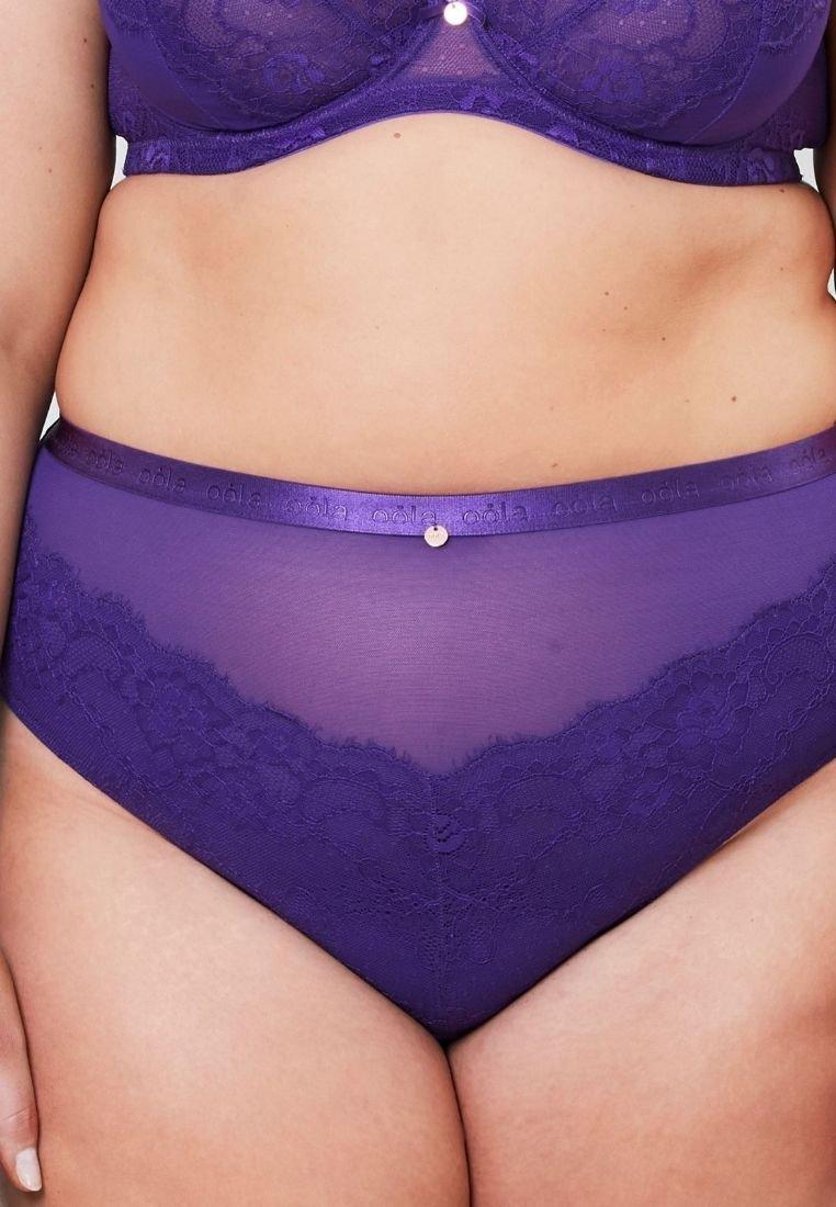 Oola Lingerie Lace and Logo High Waist Knicker