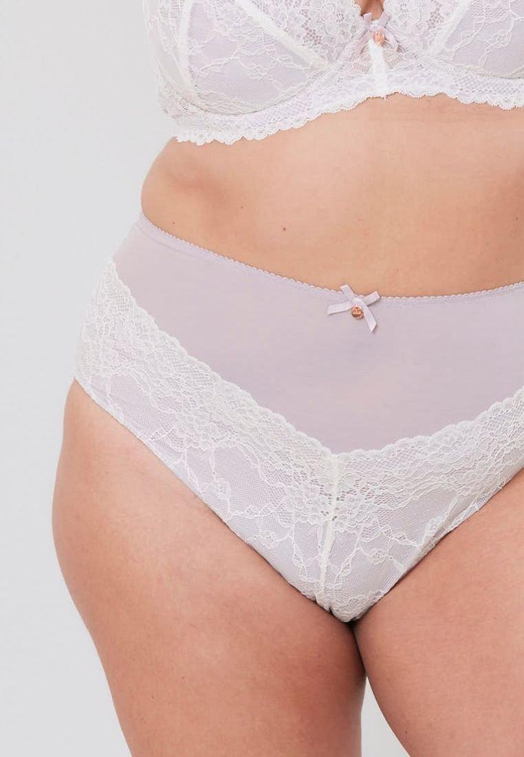 Oola Lingerie Tonal Lace High Waist Knicker