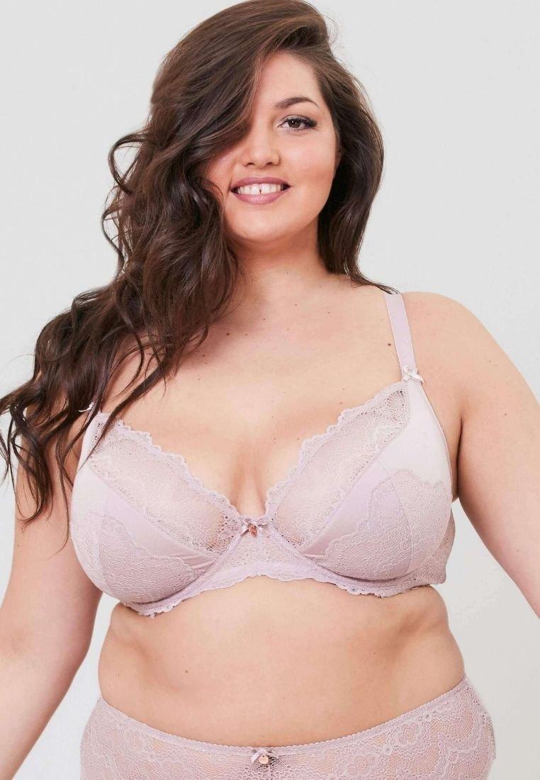 Oola Lingerie Fan Lace Underwire Half Pad Bra