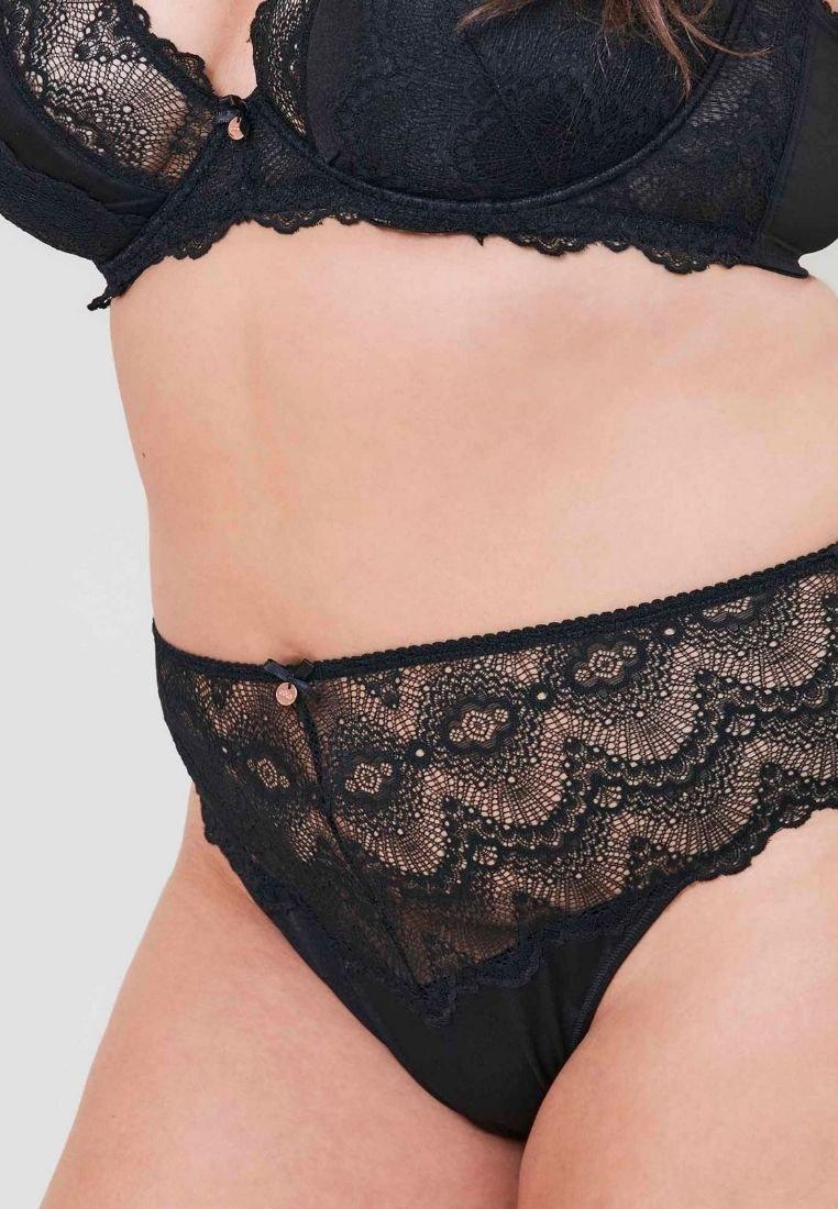 Oola Lingerie Fan Lace High Waist Thong