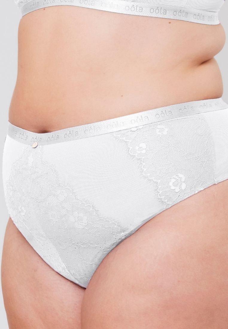 Oola Lingerie Lace & Logo High Waist Thong