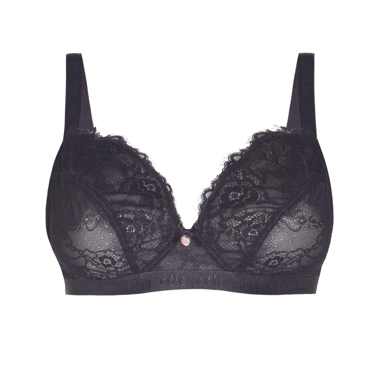 Oola Lingerie Lace & Logo Non Wired Soft Bra