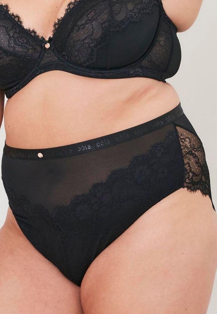 Oola Lingerie Lace and Logo High Waist Knicker