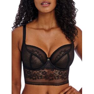 Freya Women's Sydnie Longline Plunge Bra in Black Size: 32F Black 32F Freya Women's Sydnie Longline Plunge Bra in Black Size: 32F Black 32F
