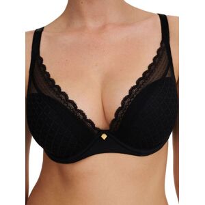 Chantelle Women's Norah Chic Plunge T-Shirt Bra in Black Size: 36C Black 36C Chantelle Women's Norah Chic Plunge T-Shirt Bra in Black Size: 36C Black 36C