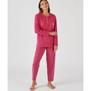 Damart Women's Cosy Pull-On Cotton Pyjamas For Comfortable Sleepwear in Fuchsia Size: Large Fuchsia L Damart Women's Cosy Pull-On Cotton Pyjamas For Comfortable Sleepwear in Fuchsia Size: Large Fuchsia L