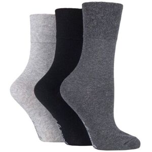 SOCKSHOP Gentle Grip 3 Pair Plain Cotton Socks in Grey Size: 12.5-3 Grey 12.5-3 SOCKSHOP Gentle Grip 3 Pair Plain Cotton Socks in Grey Size: 12.5-3 Grey 12.5-3