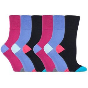 SOCKSHOP Gentle Grip Women's 6 Pack Non Elastic Loose Top Patterned Cotton Rich Socks in Baby Blue Size: 4-8 Baby Blue 4-8 SOCKSHOP Gentle Grip Women's 6 Pack Non Elastic Loose Top Patterned Cotton Rich Socks in Baby Blue Size: 4-8 Baby Blue 4-8