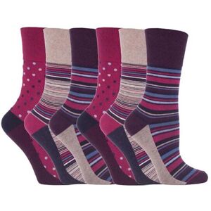 Gentle Grip Womens 6 Pairs Pink Cotton Socks - Non Elastic, Size UK 4-8 - Socks Gentle Grip Womens 6 Pairs Pink Cotton Socks - Non Elastic, Size UK 4-8 - Socks