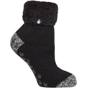 SOCKSHOP Heat Holders Women's 1 Pair Lounge Feather Turn Over Cuff Socks in Black Size: 4-8 Black 4-8 SOCKSHOP Heat Holders Women's 1 Pair Lounge Feather Turn Over Cuff Socks in Black Size: 4-8 Black 4-8