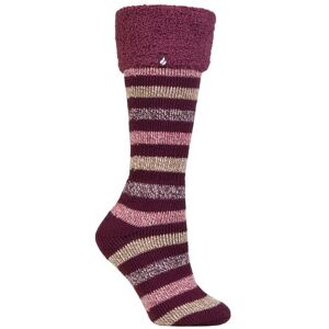 SOCKSHOP Heat Holders Women's 1 Pair 2.3 TOG Hellebore Cosy Cuff Wellington Boot Socks in Dark Red Size: 4-8 Dark Red 4-8 SOCKSHOP Heat Holders Women's 1 Pair 2.3 TOG Hellebore Cosy Cuff Wellington Boot Socks in Dark Red Size: 4-8 Dark Red 4-8