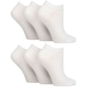 Iomi Women's 6 Pack Diabetic Trainer Socks Extra Wide Socks for Swollen Feet in White Size: 4-8 White 4-8 Iomi Women's 6 Pack Diabetic Trainer Socks Extra Wide Socks for Swollen Feet in White Size: 4-8 White 4-8