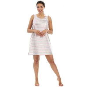 Camille Women's Lightweight Striped Sleeveless Nightie in Grey Size: 8-10 Grey 8-10 Camille Women's Lightweight Striped Sleeveless Nightie in Grey Size: 8-10 Grey 8-10