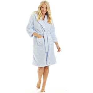 Camille Women's Womens Super soft Fleece Hooded Robes in Blue Size: 12-14 Blue 12-14 Camille Women's Womens Super soft Fleece Hooded Robes in Blue Size: 12-14 Blue 12-14